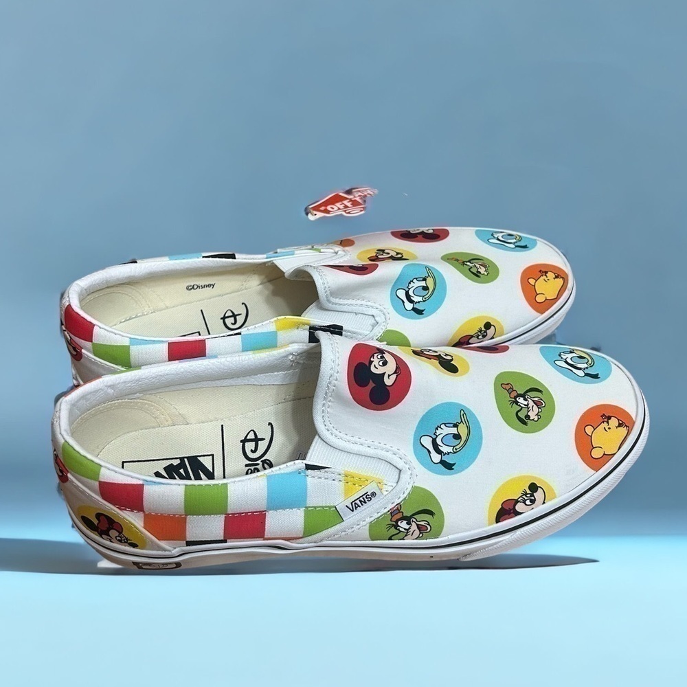 Vans Disney Classic Slip On Shoes NEW 50th Anniversary Characters Sz 11 Men